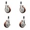 Service Caster 5 Inch 316SS Maroon Poly Swivel 1-1/4 Inch Expanding Stem Caster Brake SCC, 2PK SS316EX20S514-PPUB-MRN-2-TLB-2-114 - alternate 1